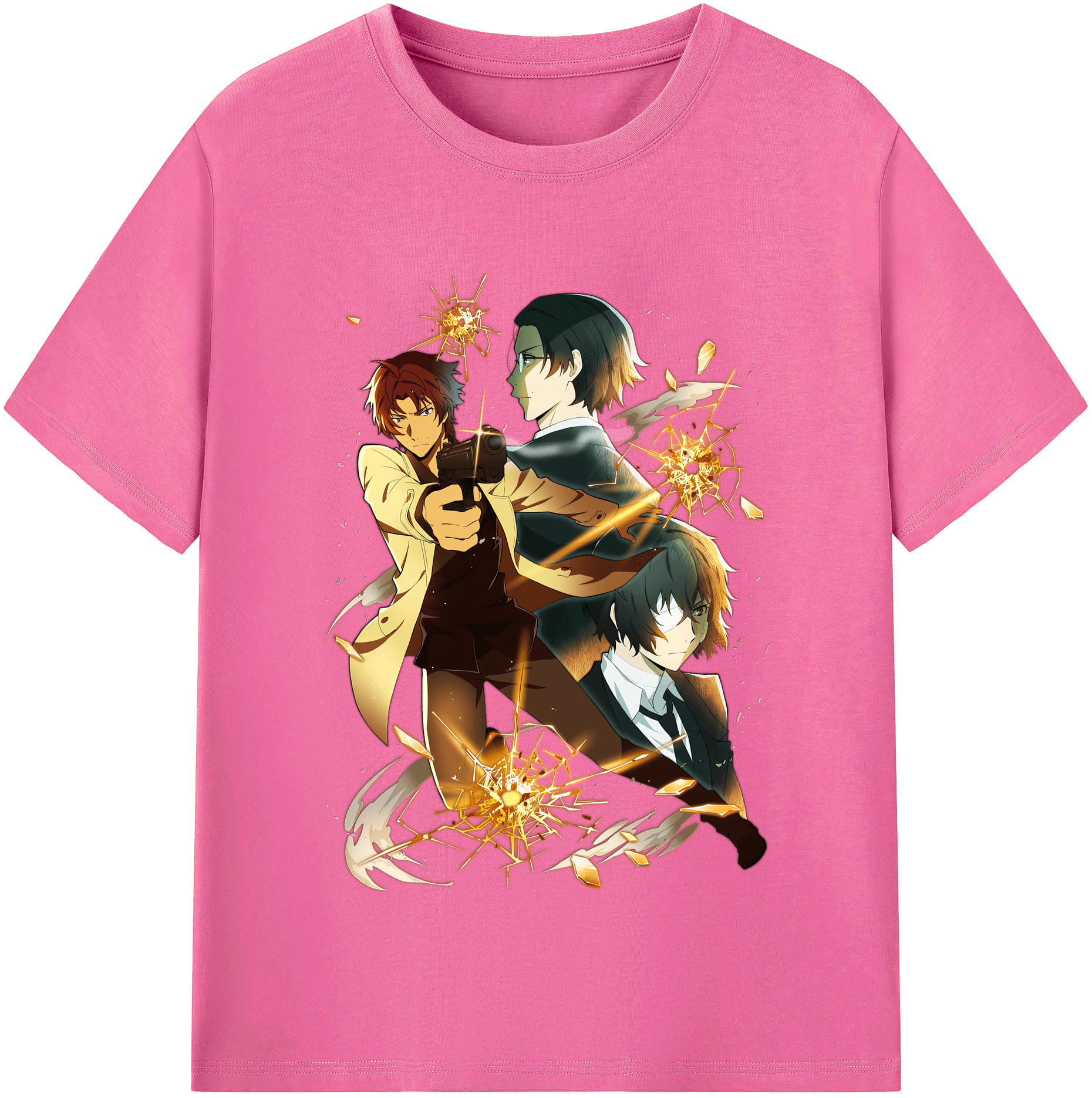 （画像用） 文豪ストレイドッグス Bungo Stray Dogs レディースカジュアルプリントTシャツ（綿100％）